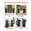 image:imageVEVOR Set of 2 Tall Outdoor Planters 21 H Round Large Planters for Front Porch and Patio Stone Finish Flower Tree Plant PotsBlack