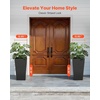 image:imageVEVOR Set of 2 Tall Outdoor Planters 21 H Round Large Planters for Front Porch and Patio Stone Finish Flower Tree Plant PotsBlack