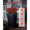 image:imageVEVOR Set of 2 Tall Outdoor Planters 21 H Round Large Planters for Front Porch and Patio Stone Finish Flower Tree Plant PotsBlack