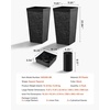 image:imageVEVOR Set of 2 Tall Outdoor Planters 21 H Round Large Planters for Front Porch and Patio Stone Finish Flower Tree Plant PotsBlack