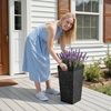 image:imageVEVOR Set of 2 Tall Outdoor Planters 21 H Round Large Planters for Front Porch and Patio Stone Finish Flower Tree Plant PotsBlack