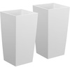 image:imageVEVOR Set of 2 Tall Outdoor Planters 21 H Round Large Planters for Front Porch and Patio Stone Finish Flower Tree Plant PotsWhite