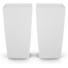 image:imageVEVOR Set of 2 Tall Outdoor Planters 21 H Round Large Planters for Front Porch and Patio Stone Finish Flower Tree Plant PotsWhite