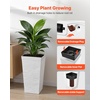 image:imageVEVOR Set of 2 Tall Outdoor Planters 21 H Round Large Planters for Front Porch and Patio Stone Finish Flower Tree Plant PotsWhite