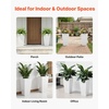 image:imageVEVOR Set of 2 Tall Outdoor Planters 21 H Round Large Planters for Front Porch and Patio Stone Finish Flower Tree Plant PotsWhite