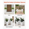 image:imageVEVOR Set of 2 Tall Outdoor Planters 21 H Round Large Planters for Front Porch and Patio Stone Finish Flower Tree Plant PotsWhite