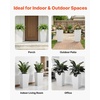 image:imageVEVOR Set of 2 Tall Outdoor Planters 21 H Round Large Planters for Front Porch and Patio Stone Finish Flower Tree Plant PotsWhite