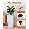 image:imageVEVOR Set of 2 Tall Outdoor Planters 21 H Round Large Planters for Front Porch and Patio Stone Finish Flower Tree Plant PotsWhite