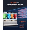 image:imageVEVOR Slushie Machine 12L317Gal x 4 Tank Commercial Slushy Maker Frozen Drink Maker with SelfCleaning Margarita Machine for Restaurants Bars Party for Slushie Margaritas Milkshake amp More48L