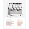 image:imageVEVOR Slushie Machine 12L317Gal x 4 Tank Commercial Slushy Maker Frozen Drink Maker with SelfCleaning Margarita Machine for Restaurants Bars Party for Slushie Margaritas Milkshake amp More48L
