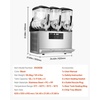 image:imageVEVOR Slushie Machine 12L317Gal x 4 Tank Commercial Slushy Maker Frozen Drink Maker with SelfCleaning Margarita Machine for Restaurants Bars Party for Slushie Margaritas Milkshake amp More36L
