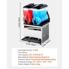 image:imageVEVOR Slushie Machine 15L Single Tank Commercial Margarita Machine 60 Cups Stainless Steel Margarita Smoothie Frozen Drink Machine Slushy Machine for Home Party Restaurants Cafe Bars15Lx2