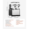 image:imageVEVOR Slushie Machine 3L100oz x 2 Tank Slushy Machine for Home No Ice Needed Frozen Drink Maker Margarita Maker with SelfCleaning for Frozen Margaritas Frapps Milkshake amp MoreBlack