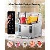 image:imageVEVOR Slushie Machine 3L100oz x 2 Tank Slushy Machine for Home No Ice Needed Frozen Drink Maker Margarita Maker with SelfCleaning for Frozen Margaritas Frapps Milkshake amp MoreStainless steel color  beige