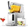 image:imageVEVOR Slushie Machine 3L100oz x 2 Tank Slushy Machine for Home No Ice Needed Frozen Drink Maker Margarita Maker with SelfCleaning for Frozen Margaritas Frapps Milkshake amp MoreStainless steel color  beige