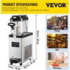 image:imageVEVOR Slushie Machine Slushy Machine 6L16 Gal 25 Cups SingleBowl 300W Frozen Drink maker Stainless Steel Margarita Smoothie Machine Slushie Machine for Cafes Restaurants Bars Home Use6L1