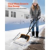 image:imageVEVOR Snow Shovel for Driveway 16 in Wide Aluminum Alloy Snow Shovel Non Slip Grip Large Capacity Snowplow Shovels Detachable amp Lightweight Snows Removal Tool for Garden Car Camping Outdoors18 inch