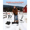 image:imageVEVOR Snow Shovel for Driveway 16 in Wide Aluminum Alloy Snow Shovel Non Slip Grip Large Capacity Snowplow Shovels Detachable amp Lightweight Snows Removal Tool for Garden Car Camping Outdoors18 inch