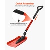 image:imageVEVOR Snow Shovel for Driveway 16 in Wide Aluminum Alloy Snow Shovel Non Slip Grip Large Capacity Snowplow Shovels Detachable amp Lightweight Snows Removal Tool for Garden Car Camping Outdoors9 inch
