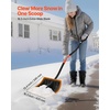image:imageVEVOR Snow Shovel for Driveway 16 in Wide Aluminum Alloy Snow Shovel Non Slip Grip Large Capacity Snowplow Shovels Detachable amp Lightweight Snows Removal Tool for Garden Car Camping Outdoors17 inch