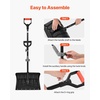 image:imageVEVOR Snow Shovel for Driveway 16 in Wide Aluminum Alloy Snow Shovel Non Slip Grip Large Capacity Snowplow Shovels Detachable amp Lightweight Snows Removal Tool for Garden Car Camping Outdoors18 inch