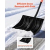 image:imageVEVOR Snow Shovel for Driveway 16 in Wide Aluminum Alloy Snow Shovel Non Slip Grip Large Capacity Snowplow Shovels Detachable amp Lightweight Snows Removal Tool for Garden Car Camping Outdoors17 inch