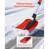 image:imageVEVOR Snow Shovel for Driveway 16 in Wide Aluminum Alloy Snow Shovel Non Slip Grip Large Capacity Snowplow Shovels Detachable amp Lightweight Snows Removal Tool for Garden Car Camping Outdoors9 inch
