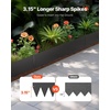 image:imageVEVOR Steel Landscape Edging 6 Packs 40 x 8 in RustResistant Metal Landscape Edging Bendable Garden Edging Border Heavy Duty Lawn Edging EasytoInstall Flower Bed Yard Pathway Divider Black40 L x 6 H 3 Pack