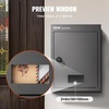 image:imageVEVOR Through The Wall Drop Box Deposit Safe 125x63x169 Rainproof Heavy Duty Steel Mailbox with Combination Lock for Wall Thickness 2879 Home Office Locking Wall Mount Mail Drop Box BlackBlack