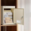 image:imageVEVOR Through The Wall Drop Box Deposit Safe 125x63x169 Rainproof Heavy Duty Steel Mailbox with Combination Lock for Wall Thickness 2879 Home Office Locking Wall Mount Mail Drop Box BlackBeige