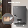 image:imageVEVOR Through The Wall Drop Box Deposit Safe 125x63x169 Rainproof Heavy Duty Steel Mailbox with Combination Lock for Wall Thickness 2879 Home Office Locking Wall Mount Mail Drop Box BlackGray