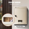 image:imageVEVOR Through The Wall Drop Box Deposit Safe 125x63x169 Rainproof Heavy Duty Steel Mailbox with Combination Lock for Wall Thickness 2879 Home Office Locking Wall Mount Mail Drop Box BlackBeige