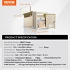 image:imageVEVOR Through The Wall Drop Box Deposit Safe 125x63x169 Rainproof Heavy Duty Steel Mailbox with Combination Lock for Wall Thickness 2879 Home Office Locking Wall Mount Mail Drop Box BlackBeige