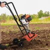 image:imageVEVOR Tiller Cultivator Gas Powered 43CC 2Stroke Garden Cultivator Tiller with 4 Steel Adjustable Front Tines for Lawn Garden and Field Soil Cultivation31CC 4Stroke