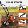 image:imageVEVOR Tiller Cultivator Gas Powered 43CC 2Stroke Garden Cultivator Tiller with 4 Steel Adjustable Front Tines for Lawn Garden and Field Soil Cultivation43CC 2Stroke