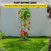 image:imageVEVOR Tomato Cages 118 x 118 x 461 10 Packs Square Plant Support Cages Silver PVCCoated Steel Tomato Towers for Climbing Vegetables Plants Flowers FruitsGreen