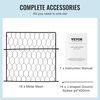 image:imageVEVOR Tomato Cages 118 x 118 x 461 10 Packs Square Plant Support Cages Silver PVCCoated Steel Tomato Towers for Climbing Vegetables Plants Flowers Fruitsblack