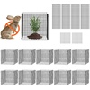 image:imageVEVOR Tomato Cages 118 x 118 x 461 10 Packs Square Plant Support Cages Silver PVCCoated Steel Tomato Towers for Climbing Vegetables Plants Flowers Fruitsblack