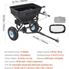 image:imageVEVOR Tow Behind Broadcast Spreader 130LBS Capacity TowPush Garden Spreader with 13 in Tires 30 Adjustable Setting amp 98 ft Spreading Width Lawn Spreaders for Seed Fertilizer Salt Ice Melt