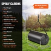 image:imageVEVOR Tow Behind Lawn Roller 400lbs SandWater Filled Yard Roller LLDPE Drum and Steel Frame Sod Roller with EasyTurn Plug Tow Behind a Tractor or ATV for Lawn Garden Farm Park Black