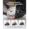 image:imageVEVOR Tow Behind Lawn Spreader with Aeration Spikes 32 in Spreading Width Broadcast Spreader with Universal Hitch Garden Seeder amp Soil Aerator with 100lbs Capacity amp 10 in Tires for ATVs UTVs