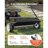 image:imageVEVOR Tow Behind Lawn Spreader with Aeration Spikes 32 in Spreading Width Broadcast Spreader with Universal Hitch Garden Seeder amp Soil Aerator with 100lbs Capacity amp 10 in Tires for ATVs UTVs