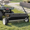 image:imageVEVOR Tow Behind Lawn Spreader with Aeration Spikes 32 in Spreading Width Broadcast Spreader with Universal Hitch Garden Seeder amp Soil Aerator with 100lbs Capacity amp 10 in Tires for ATVs UTVs