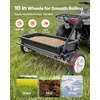 image:imageVEVOR Tow Behind Lawn Spreader with Aeration Spikes 32 in Spreading Width Broadcast Spreader with Universal Hitch Garden Seeder amp Soil Aerator with 100lbs Capacity amp 10 in Tires for ATVs UTVs