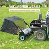 image:imageVEVOR Tow Behind Lawn Sweeper 44 in Pull Behind Lawn Sweeper 25 cu ft Large Capacity Leaf amp Grass Collector Heavy Duty Garden Sweeper with Adjustable Sweeping Height for Yard Lawn Farm50 Inch