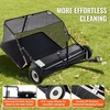 image:imageVEVOR Tow Behind Lawn Sweeper 44 in Pull Behind Lawn Sweeper 25 cu ft Large Capacity Leaf amp Grass Collector Heavy Duty Garden Sweeper with Adjustable Sweeping Height for Yard Lawn Farm42 Inch