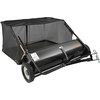 image:imageVEVOR Tow Behind Lawn Sweeper 48 in Pull Behind Yard Sweeper 26 cu ft Hopper Bag Capacity Leaf amp Grass Collector with Dumping Rope Adjustable Sweeping Height Garden Sweepers for Lawn Farm44 Inch