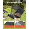 image:imageVEVOR Tow Behind Lawn Sweeper 48 in Pull Behind Yard Sweeper 26 cu ft Hopper Bag Capacity Leaf amp Grass Collector with Dumping Rope Adjustable Sweeping Height Garden Sweepers for Lawn Farm52 Inch