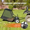 image:imageVEVOR Tow Behind Lawn Sweeper 48 in Pull Behind Yard Sweeper 26 cu ft Hopper Bag Capacity Leaf amp Grass Collector with Dumping Rope Adjustable Sweeping Height Garden Sweepers for Lawn Farm42 Inch