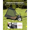 image:imageVEVOR Tow Behind Lawn Sweeper 48 in Pull Behind Yard Sweeper 26 cu ft Hopper Bag Capacity Leaf amp Grass Collector with Dumping Rope Adjustable Sweeping Height Garden Sweepers for Lawn Farm52 Inch